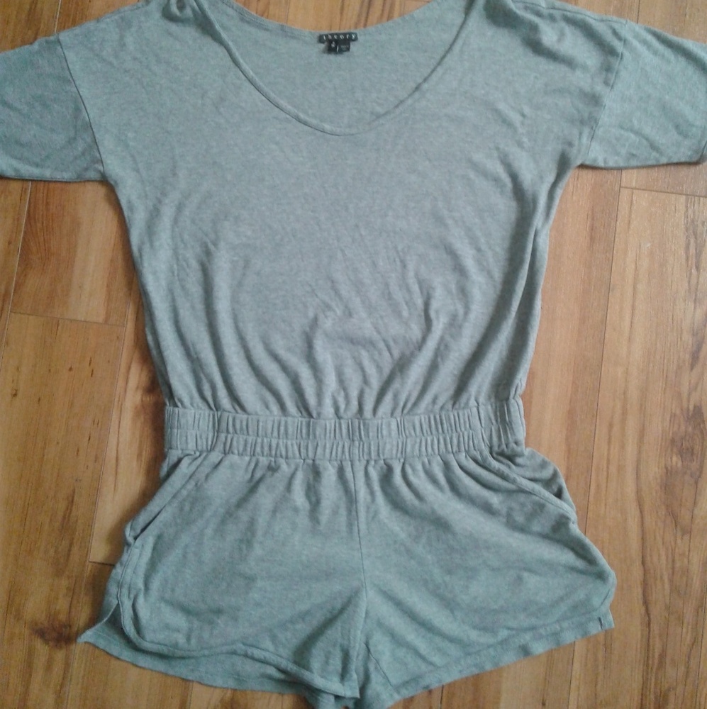 Heathered Gray Romper Jumpsuit